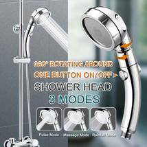 3 In 1 High Pressure Shower Head Handheld Shower Head Only With On/Off/P... - £15.62 GBP