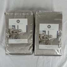 2 Hotel Collection Fresco KING Quilted Pillowshams Soft Gold New In Package - $98.99