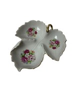 Vintage UCAGCO China Leaf Shape Candy Dish Floral Made in Japan - £13.82 GBP