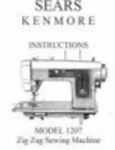 Sears Kenmore 1207 Sewing Machine Owner Manual - £10.34 GBP