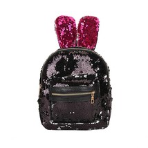Women&#39;s Backpack Fashion Personality Sequined Bunny Ears Backpack for Girls New  - £23.89 GBP