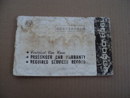 64 DODGE WARRANTY BOOK - $1,427.73 MXN