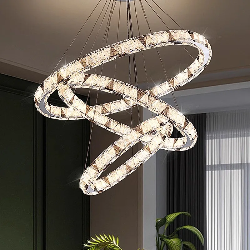 Modern light luxury crystal chandelier lighting Ceiling lamps hanging light led - £429.17 GBP+