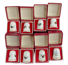 Vintage lot of 8 Thimbles Lady Eleanor Fine Bone China - £14.99 GBP