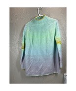 Anthropologie Perri Ombre Green Pastel Purple Mock Neck Tunic Sweater Si... - $46.19 CAD