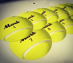 Personalized monthly baby stickers. Sports fans Wilson Tennis balls labels - £7.07 GBP