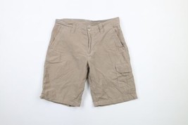Columbia Mens Size 32 Faded Spell Out Outdoor Hiking Climbing Shorts Beige - $34.60