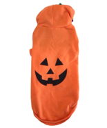 Unique Petz Dog Halloween Hoodie Orange Jack-o&#39;-Lantern Size Large - $13.00