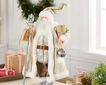 21&quot; Santa with Staff and Gold Detail by Valerie in White - $193.99