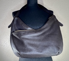 The Sak Chocolate Leather Double Zipper Shoulder bag/Purse - £47.85 GBP