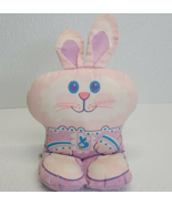 Playskool Crib Sitters Plush Bunny Rabbit Purple Pink Weighted Baby Ratt... - $14.94 CAD