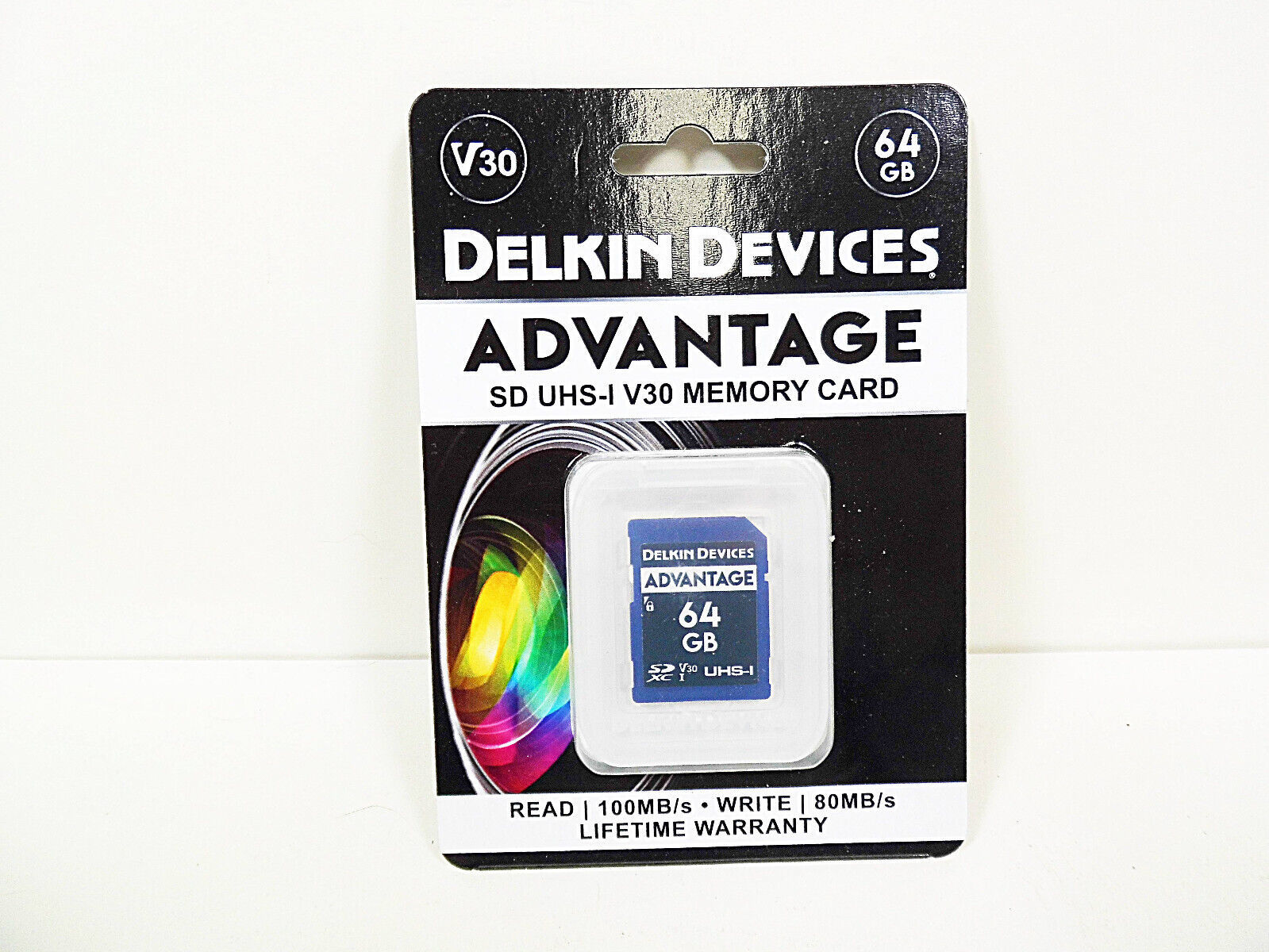 Delkin Devices Advantage 64GB UHS-I Class 10 U3 V30 SDXC 633x SD Memory Card
