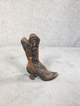 Vintage Popular Imports Cowgirl Boot Figurine  Western Miniature Shelf D... - $10.38