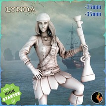 Lynda | Pirate Girls Vol 1 * 35mm and 75mm Dungeons and Dragons Roleplay Miniatu - £5.58 GBP