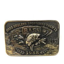 VTG Bass Anglers Sportsman Society Belt Buckle Competitive Fishing 1988 - £38.75 GBP