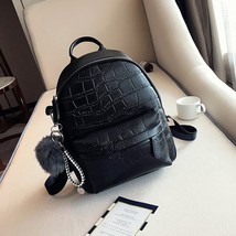 Women Mini Backpack White Small Black PU Leather Backpack for Teen Girls - £37.49 GBP