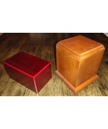 2pc Cherry Wood Box Pet Cat Small Dog Cremation Urn - $29.99