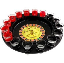 Shot Glasses Set Barware Collection Drinking Game Black Wheel Roulette 19 Piece - £26.76 GBP