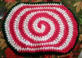 Crochet Pattern PDF File for an X-Large Candy Swirl Hot Pad; for a 9” X ... - $1.50