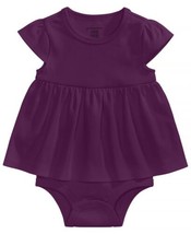 First Impressions Infant Girls Cotton Bodysuit Dress,Perfect Plum Size 2... - $16.00