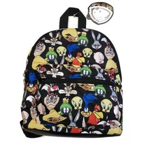 Bioworld WB Looney Tunes MINI Backpack Black Multi-Color Bugs Bunny 11&quot; ... - £21.59 GBP