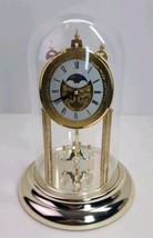 VTG Concordia Anniversary Torsion Gold Clock Glass Dome Model W085 00675 Germany - £30.32 GBP