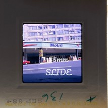 35mm Slide Photo Mobil Oil Gas Station Somewhere In France 1968 - $115.83 MXN
