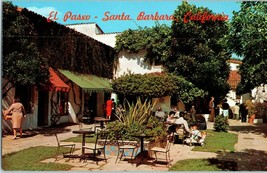Santa Barbara El Paseo Street of Spain Famed Restaurant California Postcard - £8.69 GBP