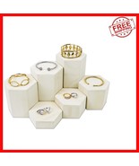 Lightweight 6-Pc Hexagon Risers for Jewelry &amp; Accessories - Wash White F... - $678.97 MXN