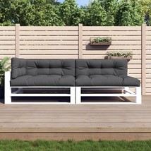  Pallet Cushion Set of 5 Anthracite 100% Polyester Large - $250.27 CAD