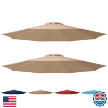 Simple Deluxe 2-Pack 9ft Patio Umbrella Replacement Canopy, 8 Ribs, Tan - $69.66