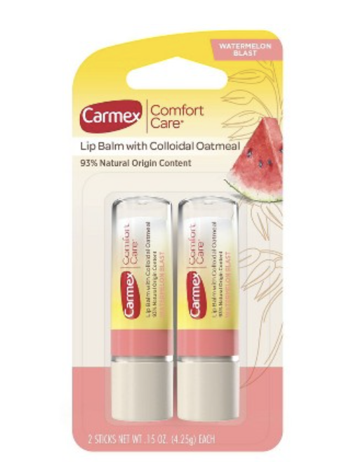 Carmex Comfort Care Lip Balm Watermelon, Pack of 2 Sticks - £4.37 GBP