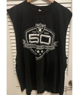 LA Oakland Raiders 50 Commitment to Excellence 1960 2009 Men’s Black T S... - $29.69