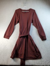 Torrid Sweater Dress Womens Size 1 Brown Knit Cotton Long Sleeve Round Neck - £13.65 GBP