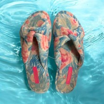 Lilly Pulitzer Bondi Blue My Little Peony Size 7/8 House Slippers Pool S... - $393.73 MXN