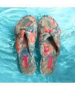 Lilly Pulitzer Bondi Blue My Little Peony Size 7/8 House Slippers Pool S... - $26.87 CAD