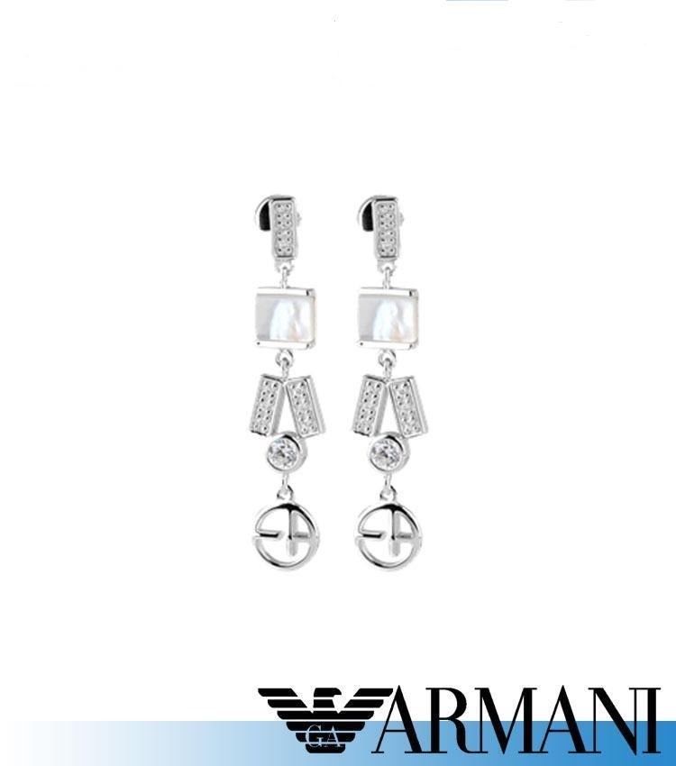 EMPORIO ARMANI Sterling Silver Swarovski Mother of Pearl Earrings  EG3025 $150 - £59.74 GBP