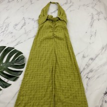 Free People Endless Summer Nya Halter Maxi Dress Size M Green Billowy Texture - £31.64 GBP
