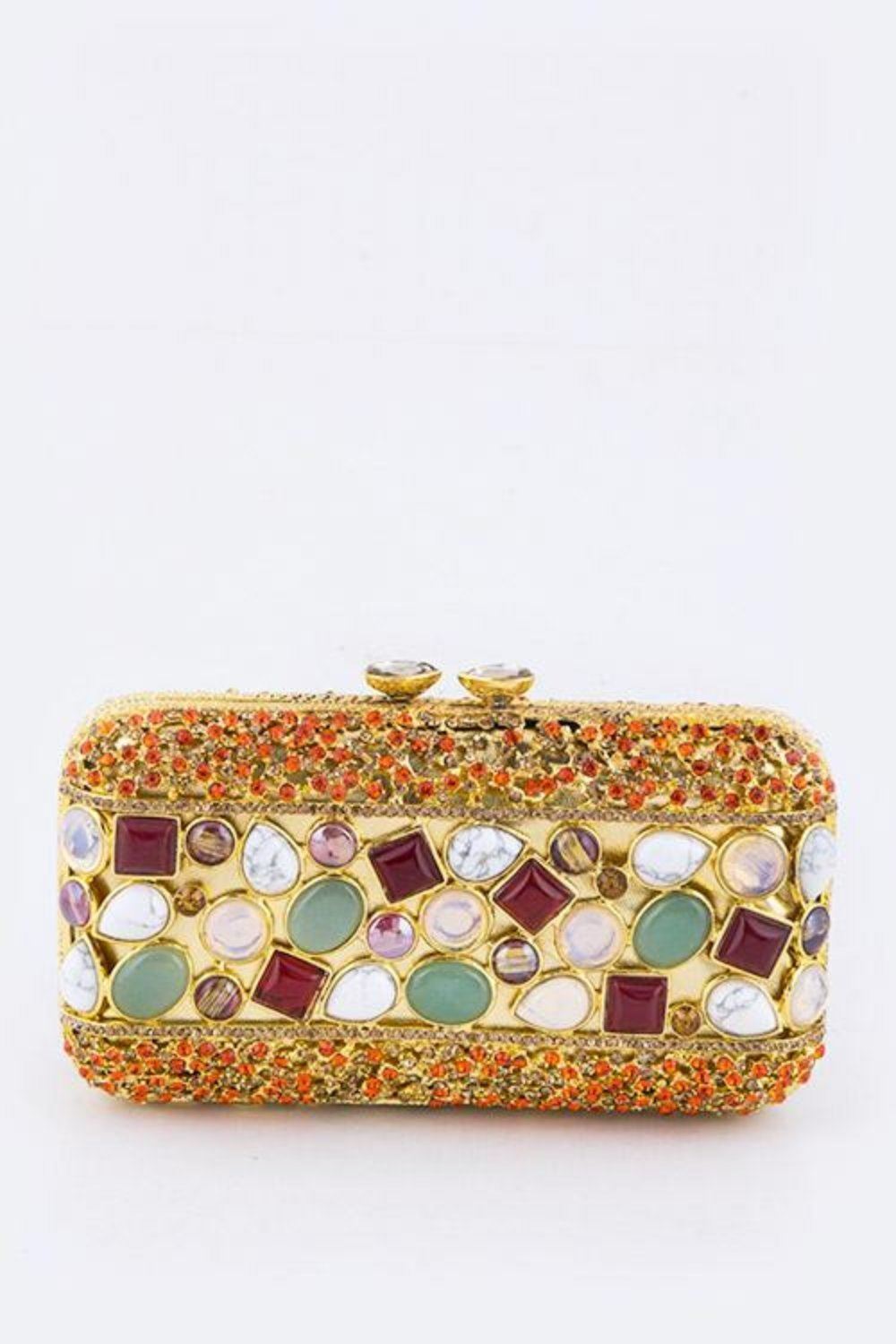Primary image for Bejeweled Austrian Crystal Statement Box Clutch