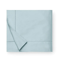 Sferra Fiona Poolside Blue King Duvet Solid Cotton Sateen Hemstitch Ital... - £163.78 GBP