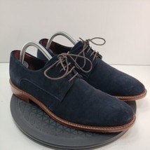 Men&#39;s Ted Baker London Joehal Blue Suede Derby Lace Up Dress Shoes Size 10 US - £26.11 GBP