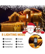 Icicle Lights Outdoor with 320LT Warm White LED Icicle Lights with 8 Modes - £19.43 GBP