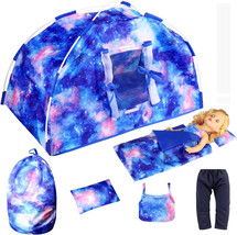 WILDPARTY 6 Pcs American Girl Doll Camping Tent Set and Accessories - £11.18 GBP