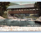 Artists Bridge Covered Bridge Bethel Maine ME UDB Postcard M15 - $2.92
