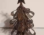 Rustic Metal Lace Ribbon Christmas Tree Bell Decoration Primitive Handcr... - $22.76