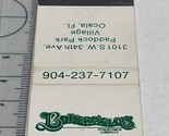 Vintage Matchbook Cover  Butterfield’s Stagecoach Company Ocala, FL gmg ... - £9.73 GBP