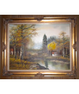 Big Original Oil Painting, signed Williams - 57 by 45 inches with frame - £276.56 GBP