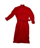 Ivy Blue V Neck Belted Long Sleeve Red Dress Size 8 - £15.85 GBP