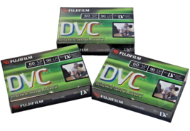 Lot of 3 Fujifilm DVC Cassette Mini DV SP 60  LP 90 Japan Sealed - £7.43 GBP