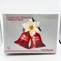 2 Noma Twinkling Red Lights Christmas New Year Holiday Missing Poinsettia - $24.99